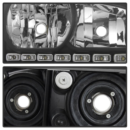 Xtune Dodge Charger 06-10 1Pc LED Crystal Headlights Black HD-ON-DCH05-1PC-LED-BK SPYDER