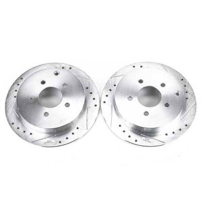 Power Stop 02-07 Buick Rendezvous Rear Evolution Drilled & Slotted Rotors - Pair PowerStop