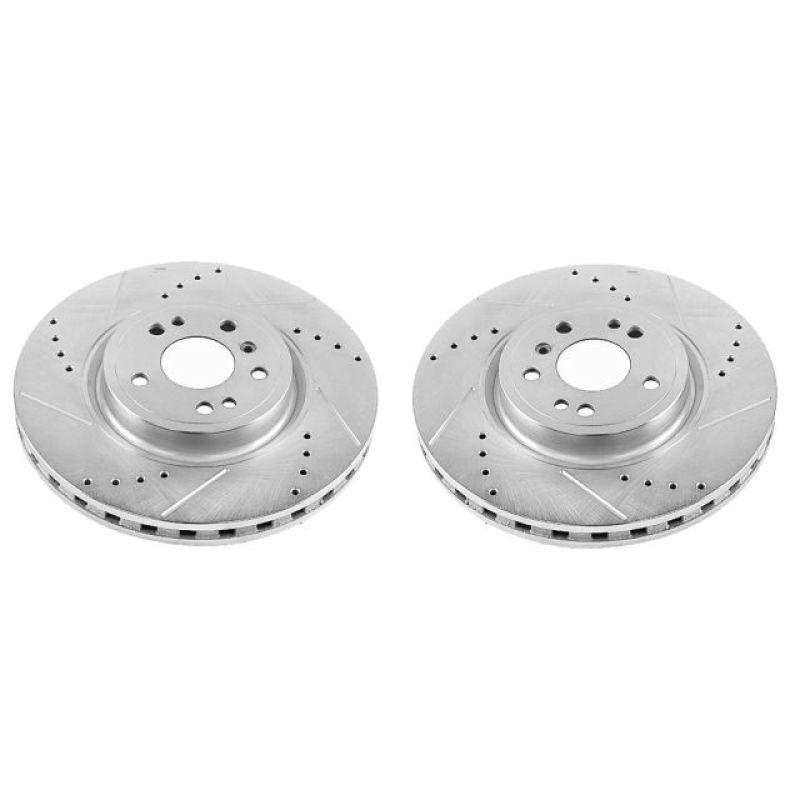 Power Stop 16-17 Mercedes-Benz GLE300d Front Evolution Drilled & Slotted Rotors - Pair PowerStop