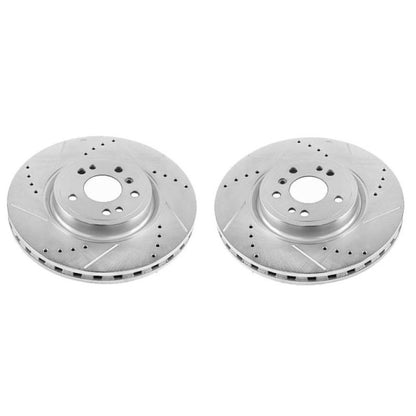 Power Stop 16-17 Mercedes-Benz GLE300d Front Evolution Drilled & Slotted Rotors - Pair PowerStop