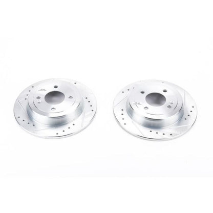 Power Stop 12-19 Hyundai Accent Rear Evolution Drilled & Slotted Rotors - Pair PowerStop
