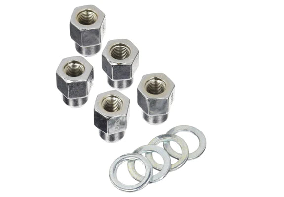 Weld Open End Lug Nuts w/Centered Washers 12mm x 1.5 - 5pk. Weld