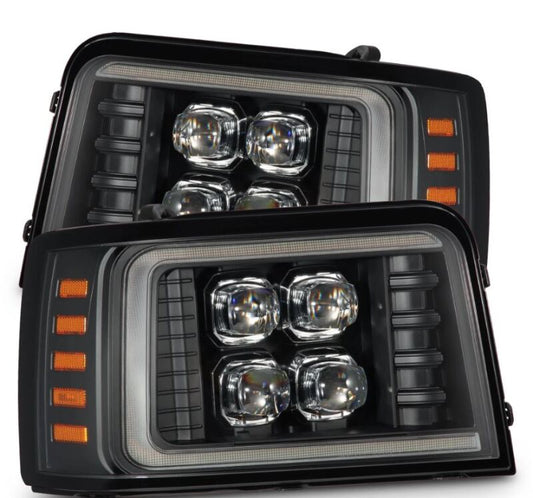 AlphaRex 880299 92-96 Ford F-Series/Bronco NOVA-Series LED Proj Headlight Bk w/Actv Light SeqSig & SBDRL