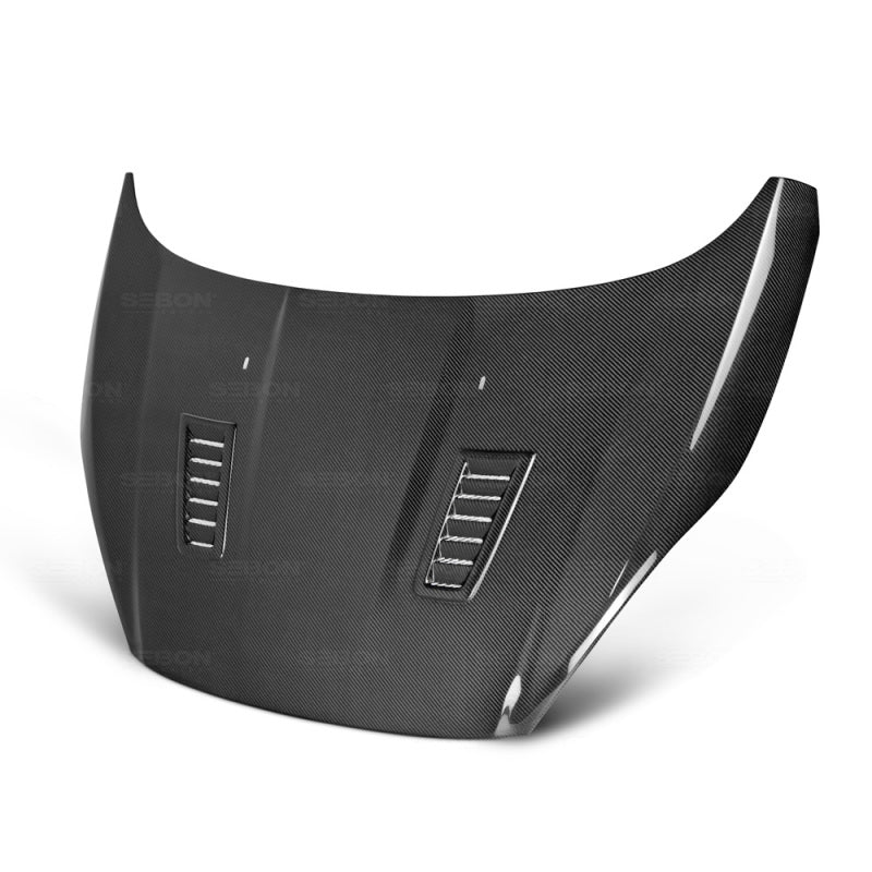 Seibon RS-style carbon fiber hood for 2014-2019 Ford Fiesta - HD14FDFI-RS