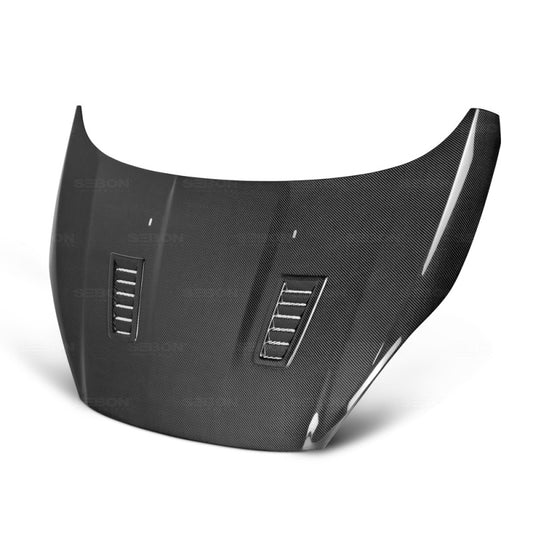 Seibon RS-style carbon fiber hood for 2014-2019 Ford Fiesta - HD14FDFI-RS