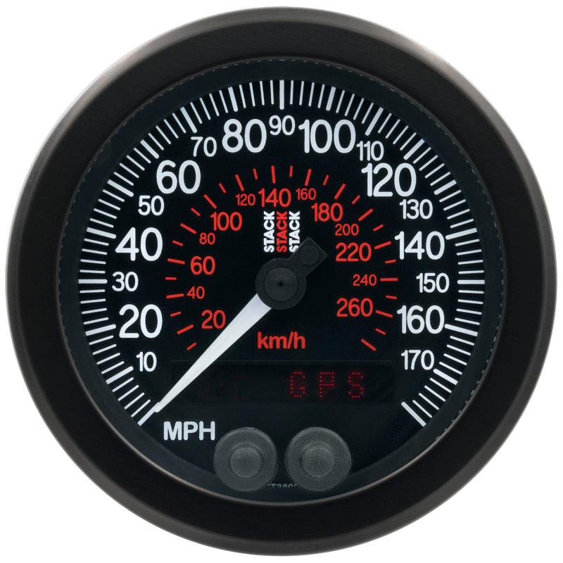 Autometer Stack Instruments 88mm 0-180 MPH 290 KM/H GPS Speedometer - Black ST3803