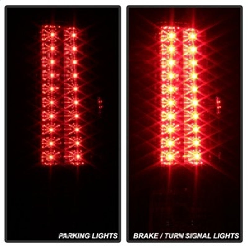 Spyder GMC Sierra 07-13 (Not 3500 Dually 4 Rear Wheels)LED Tail Lights Red Clear ALT-YD-GS07-LED-RC SPYDER