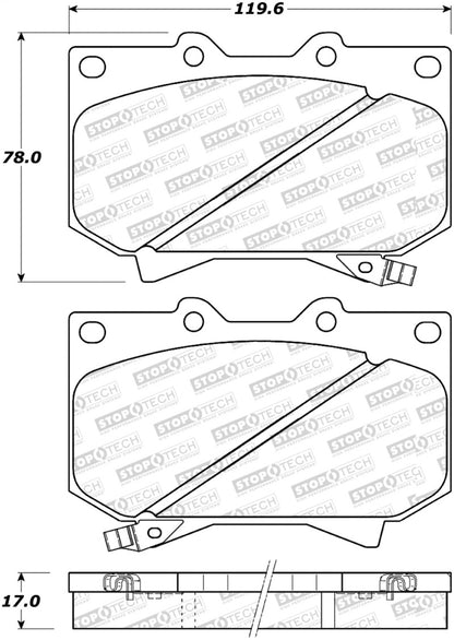 StopTech Street Disc Brake Pads - 305.08120 Stoptech