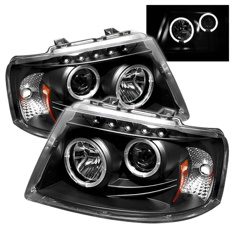 Spyder Ford Expedition 03-06 Projector Headlights LED Halo LED Blk (Not Included) PRO-YD-FE03-HL-BK SPYDER