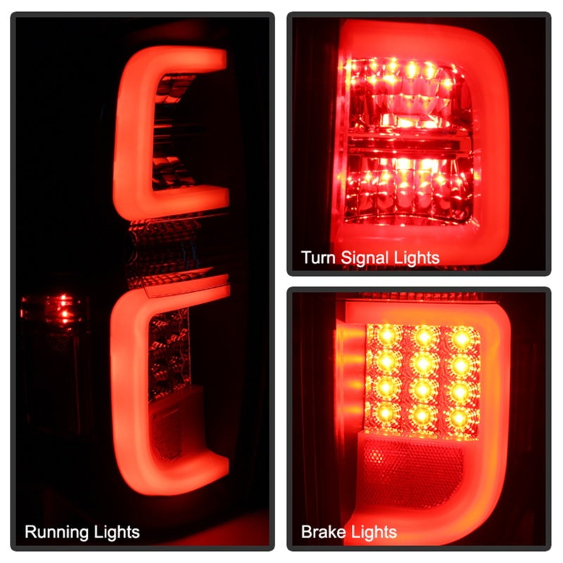Spyder Toyota Tundra 2014-2016 Light Bar LED Tail Lights Black Smoke ALT-YD-TTU14-LED-BSM SPYDER