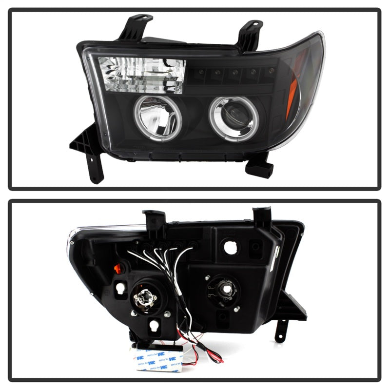 Spyder Toyota Tundra 07-13 Projector Headlights CCFL Halo LED Blk PRO-YD-TTU07-CCFL-BK SPYDER