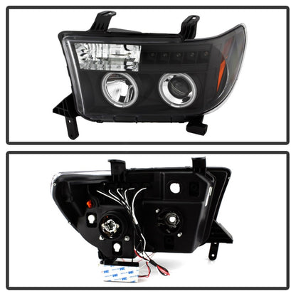 Spyder Toyota Tundra 07-13 Projector Headlights CCFL Halo LED Blk PRO-YD-TTU07-CCFL-BK SPYDER
