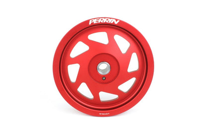 Perrin 18-22 Subaru Crosstrek / 19-22 Ascent Lightweight Crank Pulley (FA/FB Eng w/Small Hub) - Red Perrin Performance