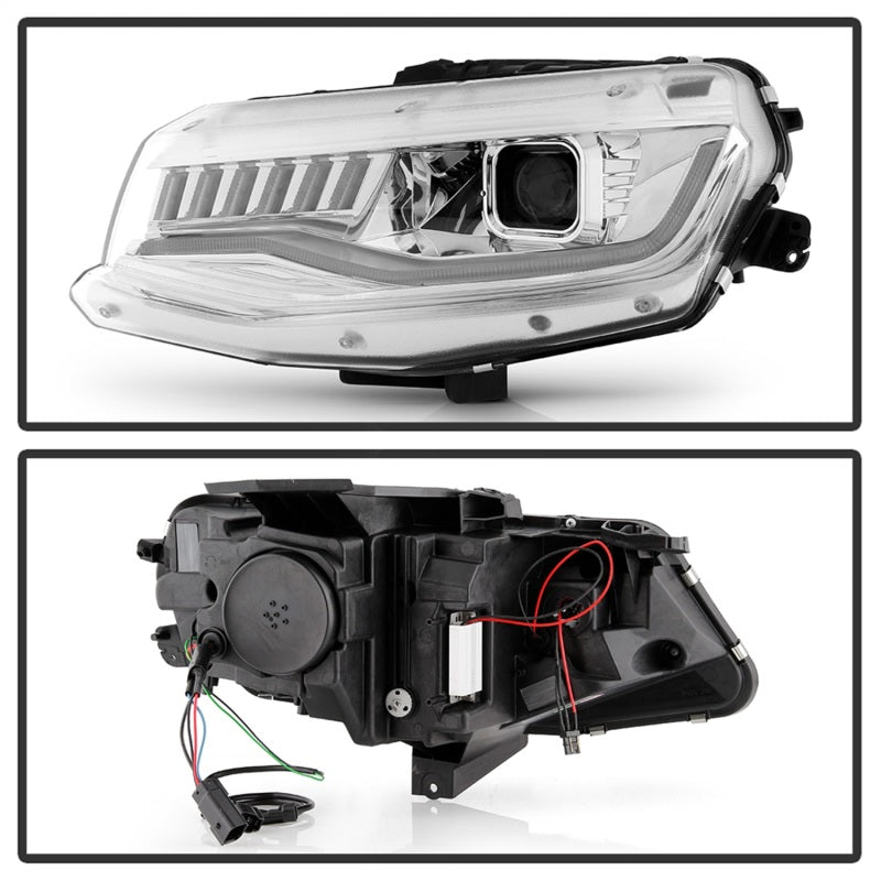 Spyder Chevy Camaro 16-18 (Do Not Fit Halogen) Projector Headlights Chrome PRO-YD-CCAM16HIDSI-SEQ-C SPYDER