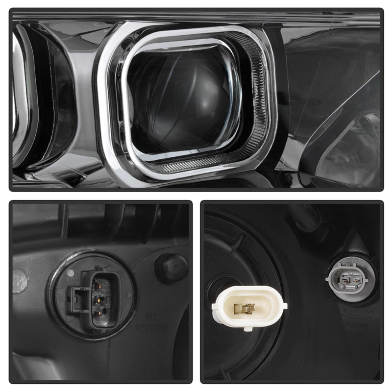 xTune 16-18 Toyota Tacoma SR/SR5 DRL Proj Headlights w/Turn Signal - Chrm (PRO-JH-TTA16-SR-C) SPYDER