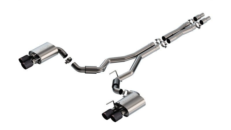Borla 2024 Ford Mustang GT 5.0L V8 w/ Active Exhaust S-Type Cat-Back Exhaust System - Carbon Fiber Borla