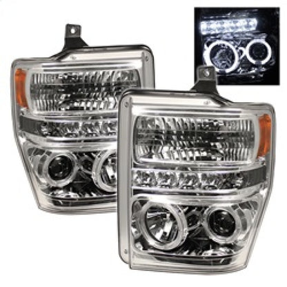 Spyder Ford F250/350/450 Super Duty 08-10 Projector Headlights LED Halo LED Chrm PRO-YD-FS08-HL-C SPYDER