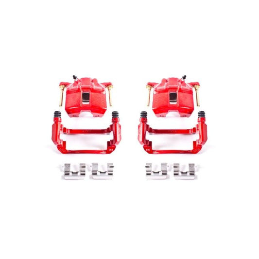 Power Stop 03-07 Honda Accord Front Red Calipers w/Brackets - Pair PowerStop