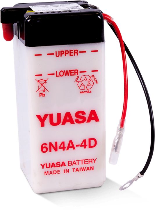 Yuasa 6N4A-4D Conventional 6 Volt Battery Yuasa Battery