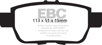 EBC Ultimax2 Rear Brake Pads - UD1103 EBC