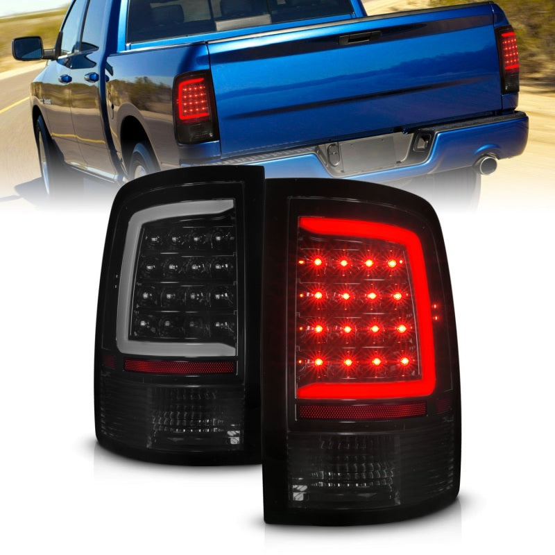 ANZO DODGE RAM 1500 09-18 / RAM 2500/3500 10-18 LED TAIL LIGHTS BLACK SMOKE LENS W/ SEQUENTIAL (NOT FOR OE LED TAIL LIGHT MODELS) - 311453