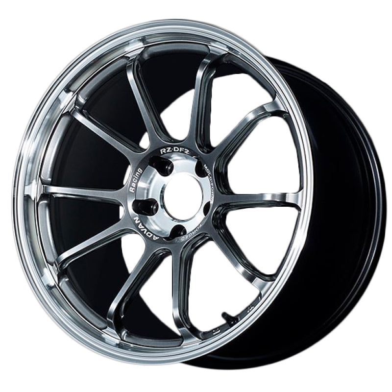 ADVAN Racing RZ-DF2 20x11 +35 5x112 Wheel - Diamond Cut Hyper Platinum Black - YAF0M35MDHPB