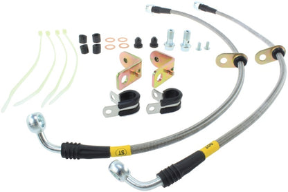 StopTech 11-14 Ford Mustang GT 5.0L V8 Stainless Steel Front Brake Lines Stoptech