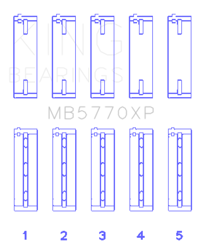 King Engine Bearings Nissan Vk45Dd/E/Vk50Ve/Vk56DE/Vd (Size STDX) Main Bearing Set