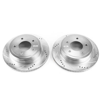 Power Stop 04-07 Ford E-150 Rear Evolution Drilled & Slotted Rotors - Pair PowerStop