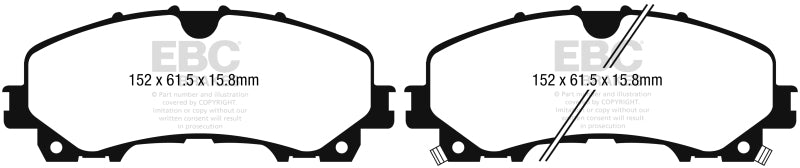 EBC Ultimax2 Front Brake Pads - UD1736 EBC