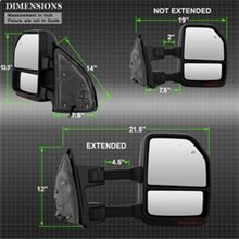 Load image into Gallery viewer, xTune 99-07 Ford SuperDuty Heated LED Telescoping Pwr Mirrors-Smk (Pair) (MIR-FDSD99S-G4-PW-RSM-SET)