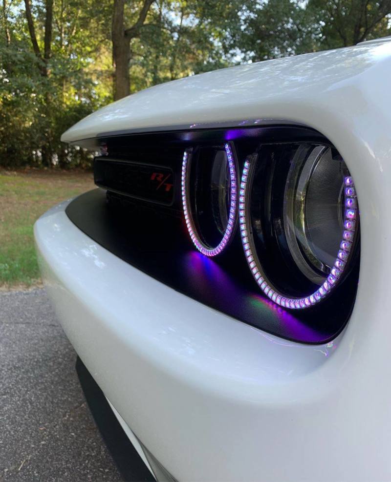 Oracle 15-21 Dodge Challenger Dynamic Surface Mount Headlight Halo Kit - ColorSHIFT - Dynamic ORACLE Lighting