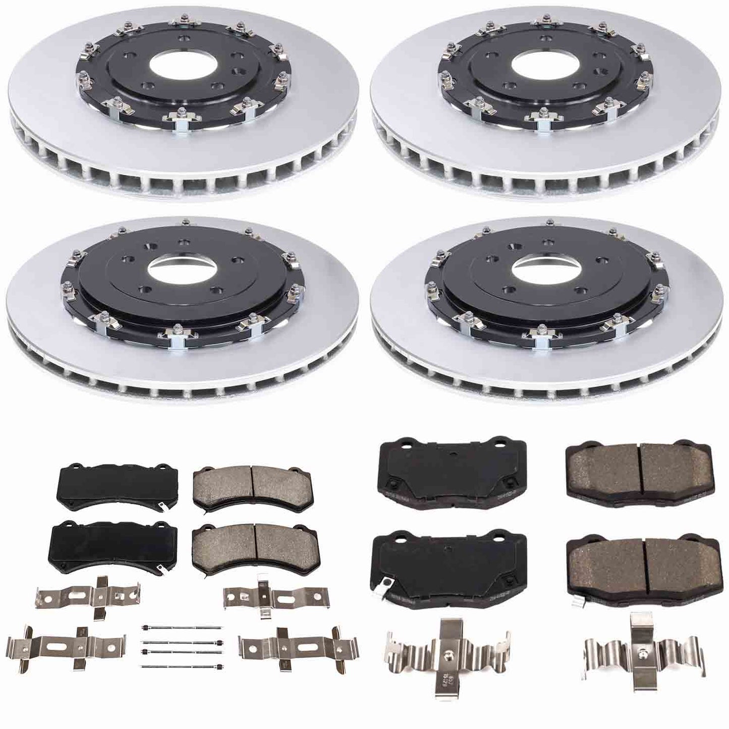 Power Stop 15-19 Chevrolet Corvette Front and Rear Z17 Coated Brake Kit