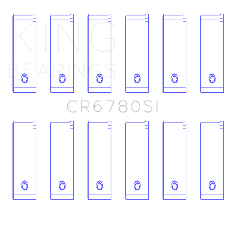 King Engine Bearings Chrysler 2.7L (Size +0.50mm) Connecting Rod Bearing Set