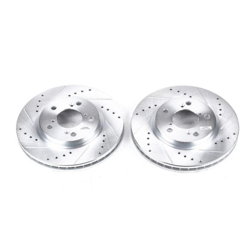 Power Stop 05-10 Honda Odyssey Front Evolution Drilled & Slotted Rotors - Pair PowerStop