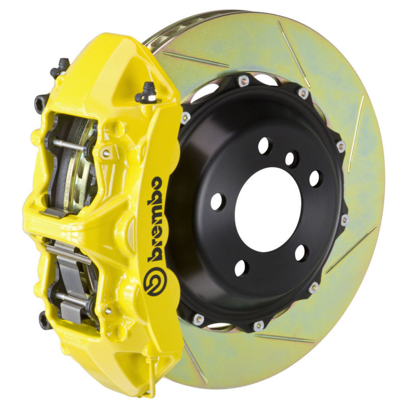 Brembo 02-05 996 GT2 Front GT BBK 6 Piston Cast 380x32 2pc Rotor Slotted Type1 - Yellow Brembo