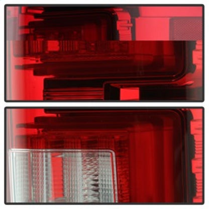 Spyder Ford F150 2015-2017 Light Bar LED Tail Lights - Red Clear ALT-YD-FF15015-LBLED-RC SPYDER
