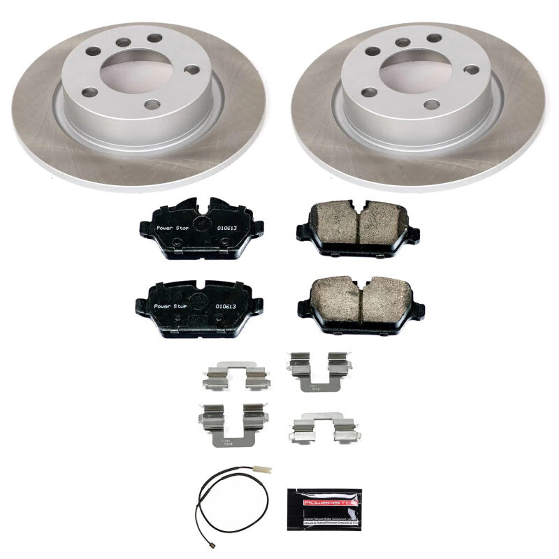 Power Stop 13-16 Mini Cooper Paceman Rear Semi-Coated Rotor Kit PowerStop