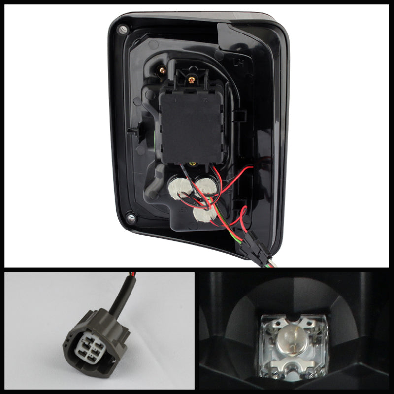 Spyder Jeep Wrangler 07-15 LED Tail Lights Black ALT-YD-JWA07-LED-BK SPYDER