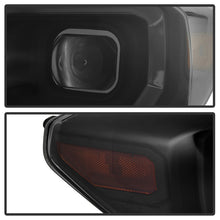 Load image into Gallery viewer, xTune 16-18 Toyota Tacoma SR/SR5 DRL Proj Headlights w/Turn Signal - Blk Smk (PRO-JH-TTA16-SR-BSM)