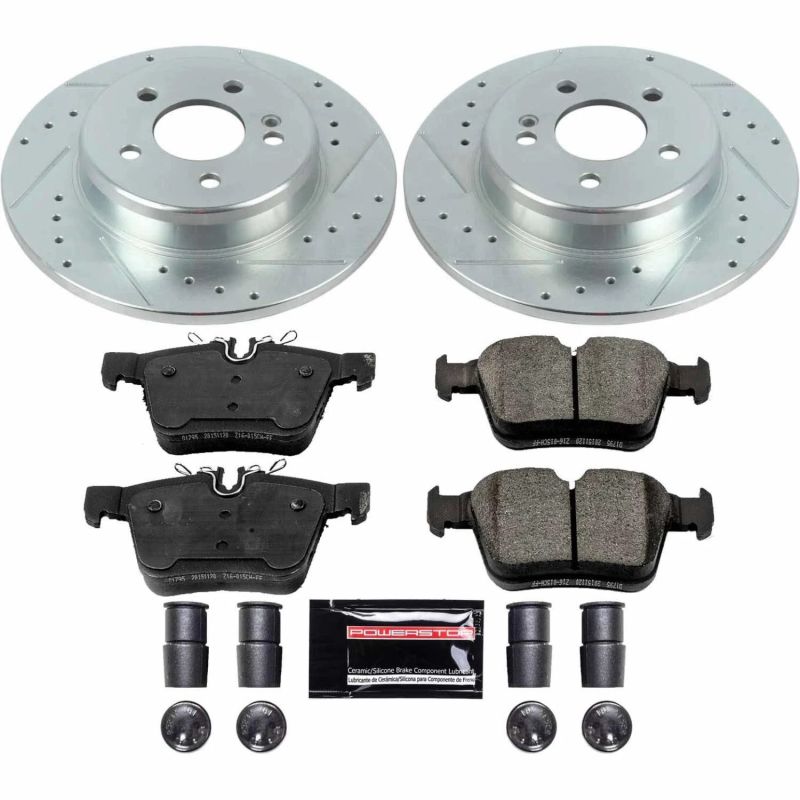 Power Stop 17-18 Mercedes-Benz C300 Rear Z23 Evolution Sport Brake Kit PowerStop