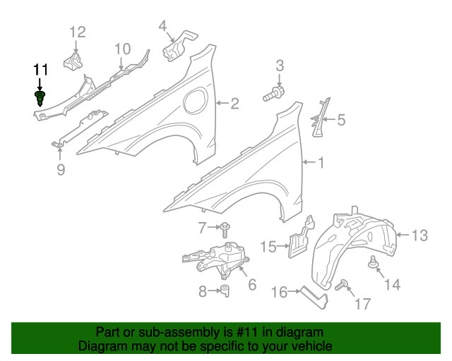 OEM VOLVO 17-18 S90 Interior-Rear-Upper Cover Clip (30622628) X1