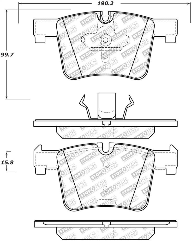 StopTech Street Disc Brake Pads - 305.15610 Stoptech