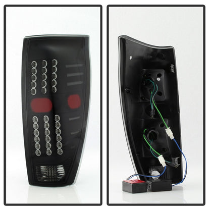 xTune 02-06 Chevrolet Avalanche LED Tail Lights - Black Smoke (ALT-JH-CAV02-LED-BSM) SPYDER