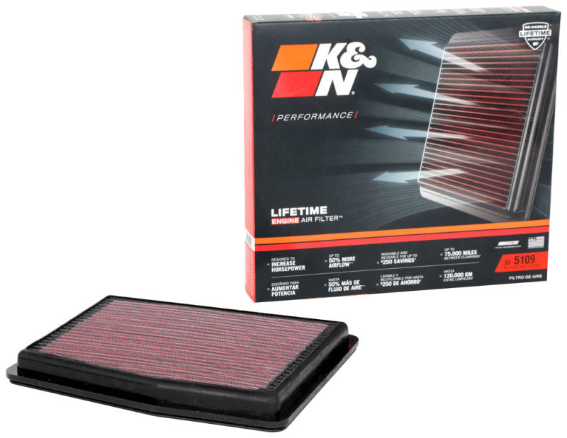 K&N 2020 Hyundai Sonata L4-2.0L F/I Replacement Drop In Air Filter K&N Engineering