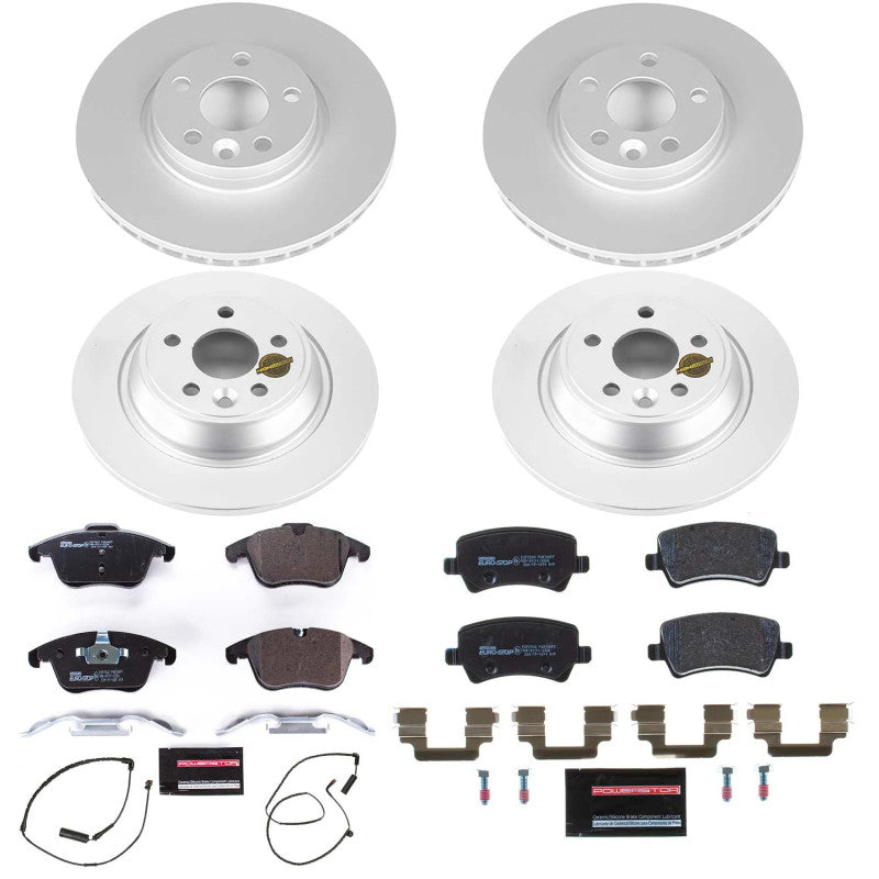 Power Stop 12-15 Land Rover Range Rover Evoque Front & Rear Eurostop Brake Kit PowerStop