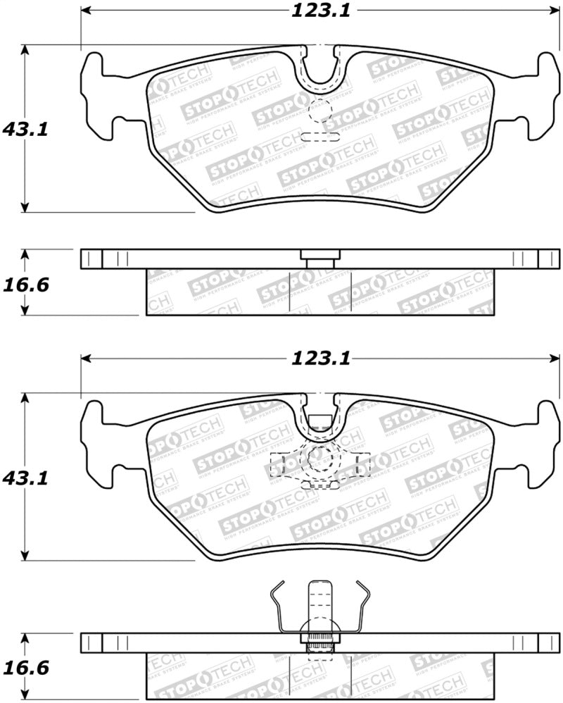 StopTech Premium Ceramic Front Brake Pads - 308.05170