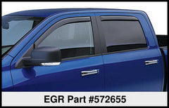 EGR 09-12 Dodge Ram F/S Pickup Quad Cab In-Channel Window Visors - Set of 4 - Matte (572655)