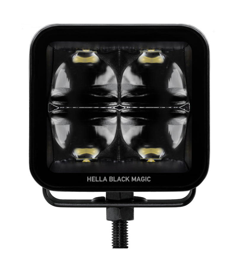 Hella Universal Black Magic 3.2in L.E.D. Cube Kit - Flood Beam (Long Range) Hella