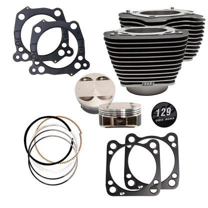 S&S Cycle 2017+ M8 Models 129in Big-Bore Kit 4.375in Stroke Highlighted Cylinders - 910-0843A